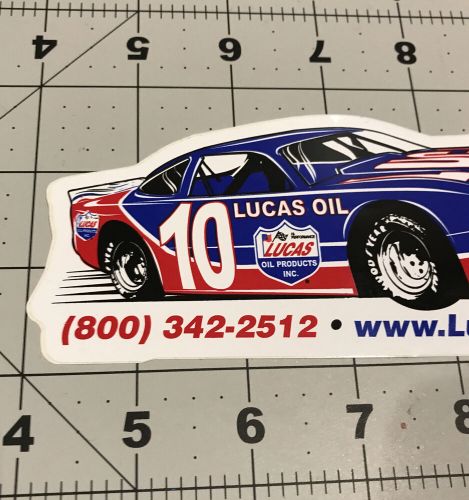 Vintage lucas oil racing, 7-1/4&#034;  x  2-5/8&#034; sticker decal race car nascar.