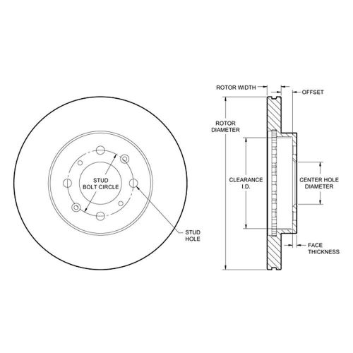 Wilwood 160-13712 - hp plain face plain 2-piece brake rotor