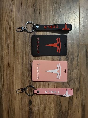 2 tesla key card holder model s y 3 x silicone protector cover key chain