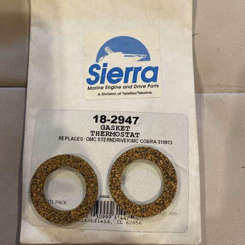 New 18-2947 310913 sierra thermostat gasket omc cobra lot of 2 d1