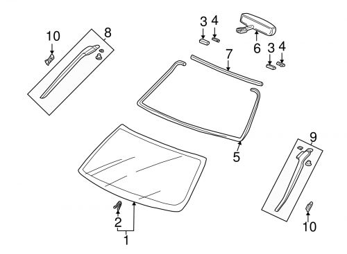 Genuine honda side molding 73152-s9a-003