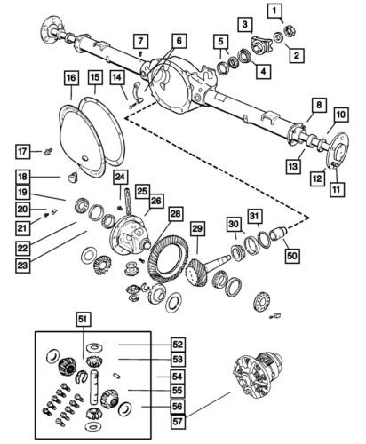 Genuine mopar axle housing 5083775aa