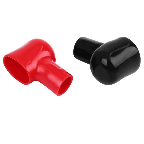 2pcs 40mm long black red soft pvc battery terminal cover insulation sleeve boot