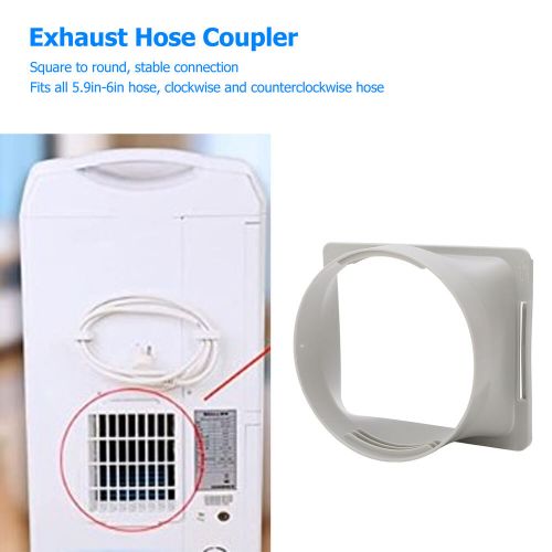 5.9in 6in portable air conditioning unit exhaust fitting adapter square to`round