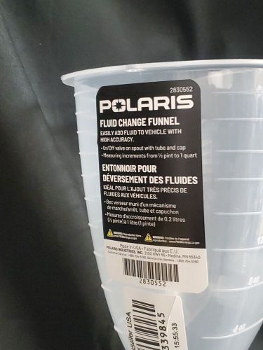 Genuine oem polaris fluid change funnel 2830552 new