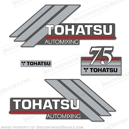 Fits tohatsu 75hp automixing outboard motor engine decal kit