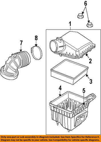 Mopar oem 53034043ab air intake-air duct clamp