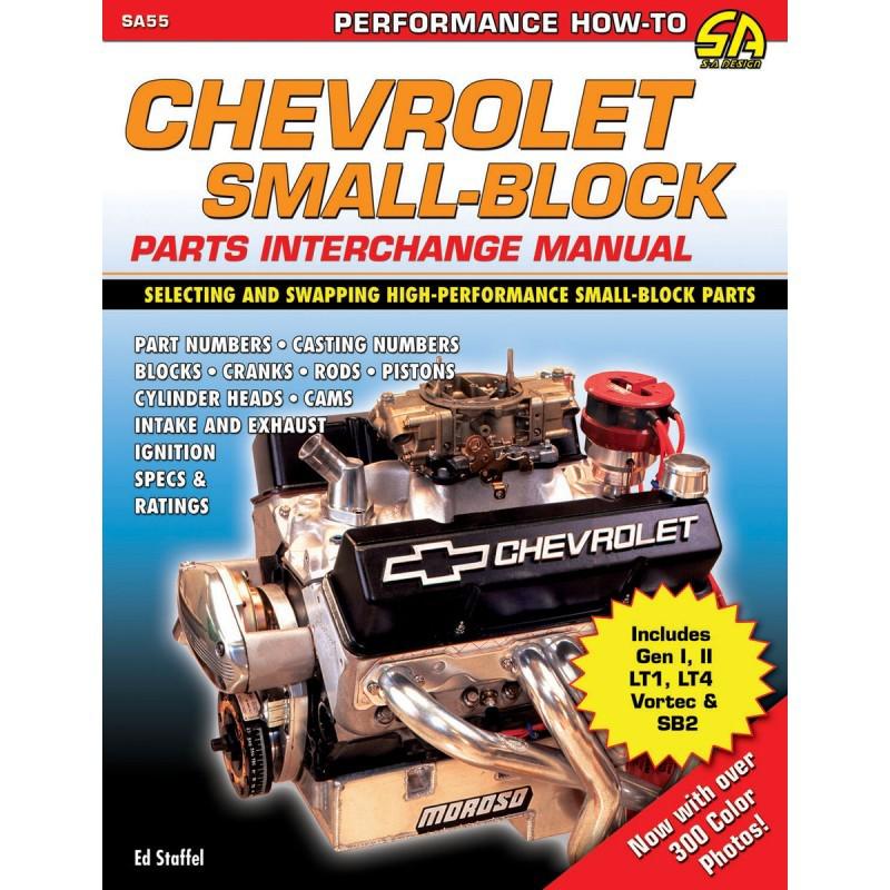 Sa55 sa design cartech sb chevy parts interchange manual book