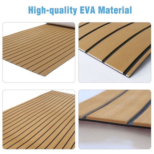 Eva foam synthetic teak decking sheet boat yacht flooring 94.5&#034;×23.6&#034;&#039;6mm thick