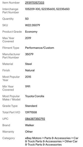 2 exhaust nuts walker 35079 (2 nuts)