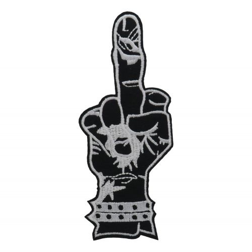 Middle finger patch patch iron patch punk patch rocker patch-