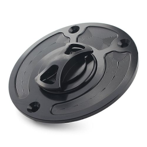 Motorbike fuel gas tank cap cover aluminum keyless black fit kawasaki zx10r zx9r