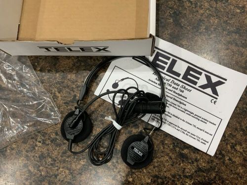 Telex airman 750 aviation headset 64300-210 abus 5 prong in box manual