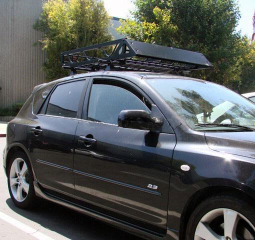 50x39" black aluminum car suv roof top mount rack basket cargo carrier universal