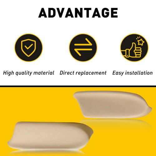 Pair beige door panel armrest cover lid leather for honda accord sedan 2008-2012