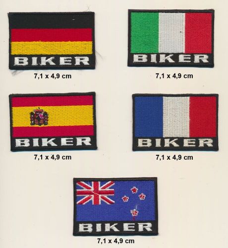 Biker flags patches patches set 5 piece motorcycle chopper usa b138-