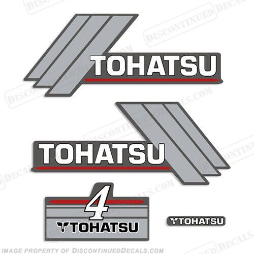 Fits tohatsu 4hp outboard motor engine decal kit 1996 - 2005