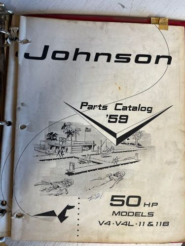 1959 johnson outboard misc. lot of 2 owners manuals 35 &amp; 50hp bn19