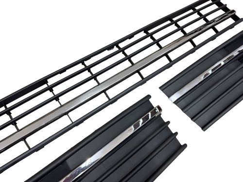 Bumper grille for vw t6 vi 2015- without acc chrome strip left right center-