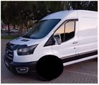 Ford transit mk8 2014-onwards wind sun rain deflector 2 pieces gloss black