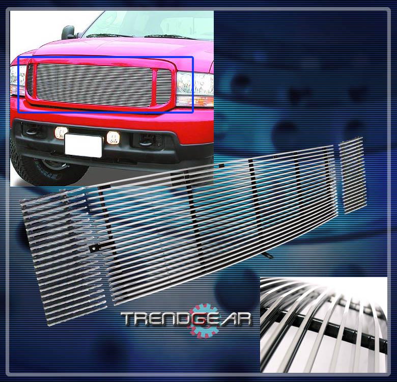 99-04 ford f250 f350 f450 f550 excursion front upper billet grille 00 01 02 03