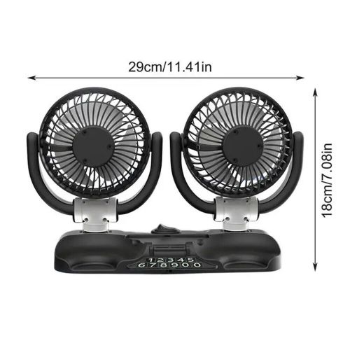 Stay cool on the road car cooling fan with rotatable dual heads usb powered