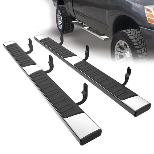 Ga 6&#034; nerf bar running board side steps for 2004-2023 nissan titan crew cab tx