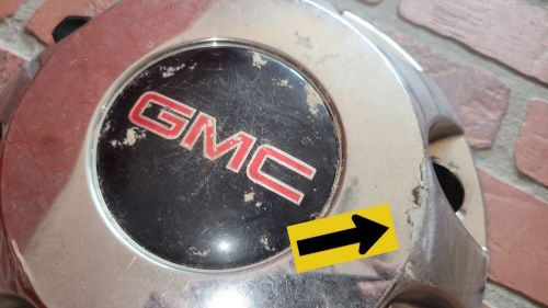 Gmc sierra front center cap. 2011-2019 used.damaged. missing pieces. stk # 94.