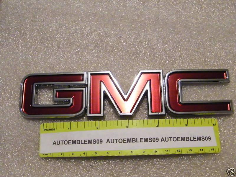 Chrome red gmc emblem used