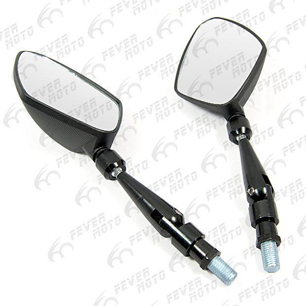 Hot pair 8mm thread black bicycle 7/8" handlebar side rearview mirrors for honda