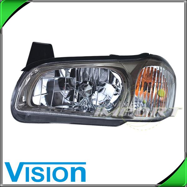 Driver side left l/h headlight lamp assembly w/black bezel 00-01 nissan maxima