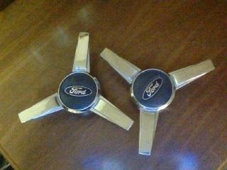 2 ford mustang spinner center caps chrome shelby windmill style 05-09 excellent