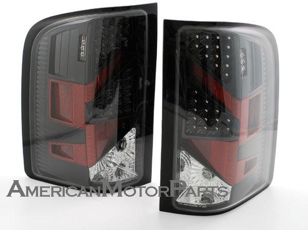 Depo pair euro style black altezza tail lights w/ led 07-09 08 chevy silverado