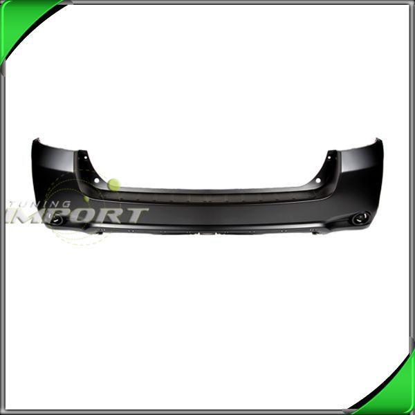 08-10 toyota highlander facial primed black plastic rear bumper cover assembly