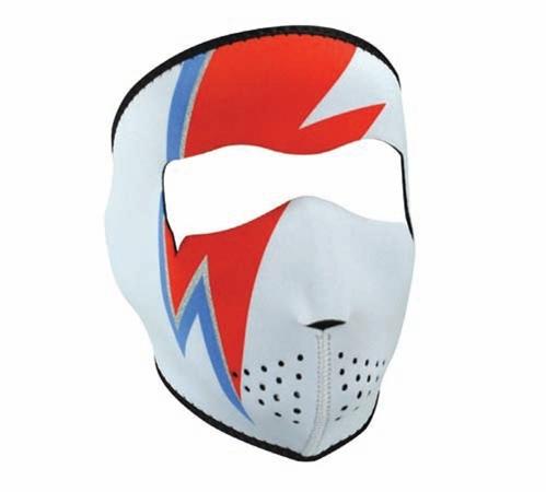 2 n1 reversible motorcycle biker, ski mobile neoprene face mask - bowie starman