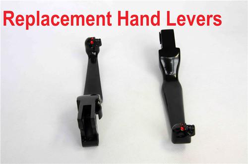 Black lever fit for harley fxdl dyna low rider flhr road king ultra and touring