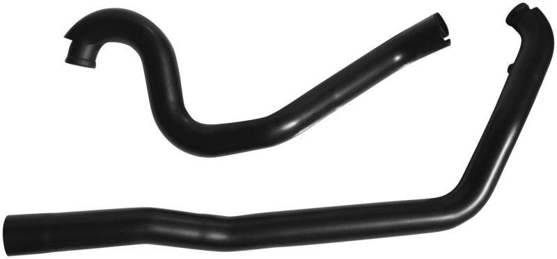 Rush exhaust true dual head pipes - black  7110