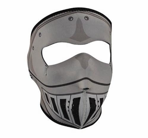 2 in 1 reversible motorcycle biker, ski mobile neoprene face mask - kings knight