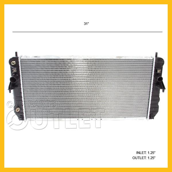 2001-2005 cadillac deville 4.6l v8 cooling radiator wo eoc 01-03 aurora auto toc