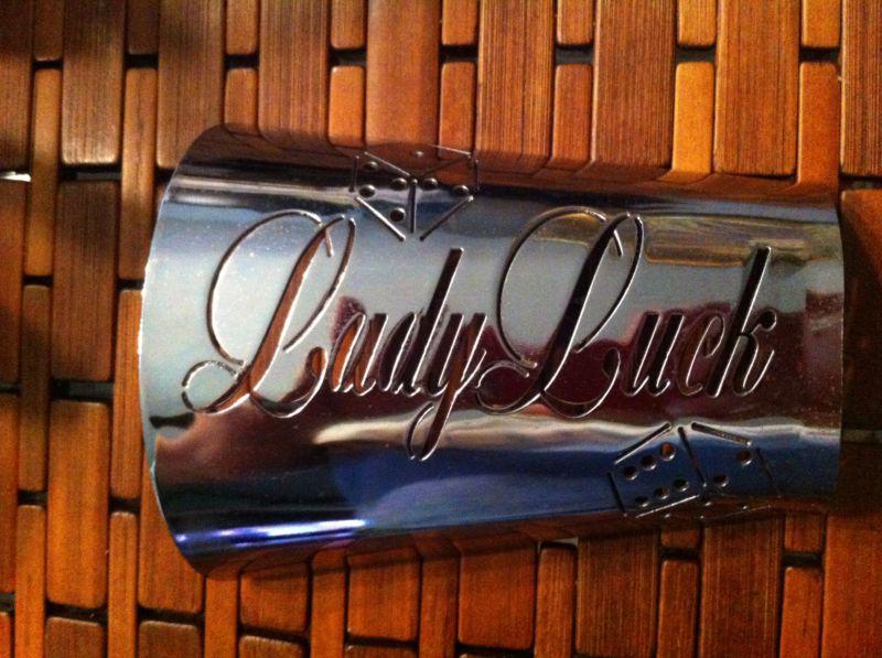 Motorcycle air cleaner cover ~ "lady luck" -  75% off