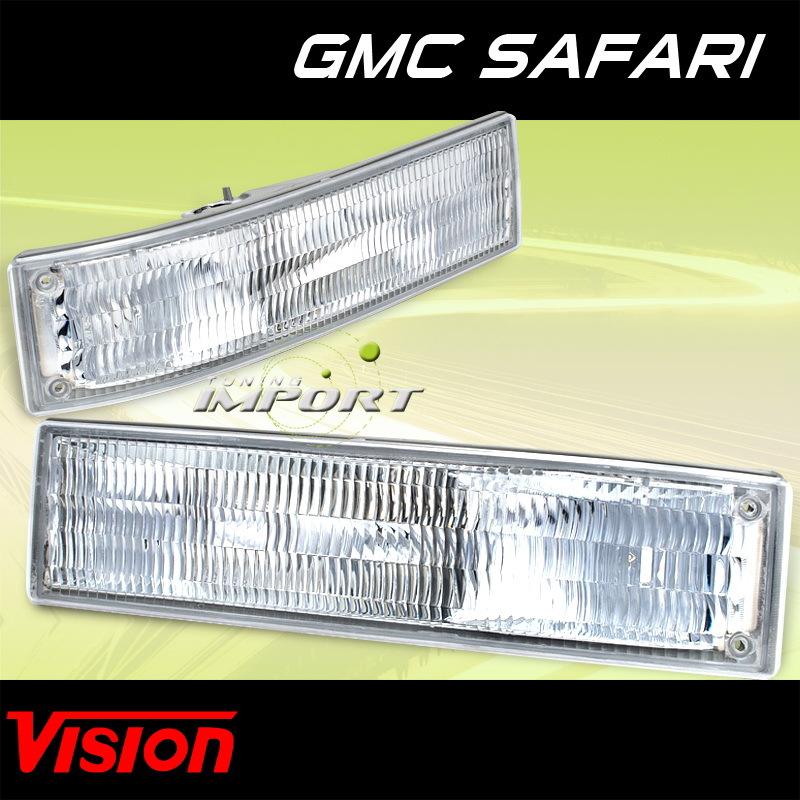 Gmc 95-05 safari vision replacement clear side marker signal lights left+right