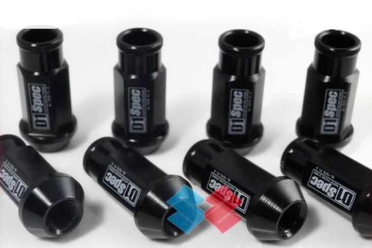 Jd​m m12 x p1.25mm aluminum racing wheel nuts black fit gtr r33 nissan subaru