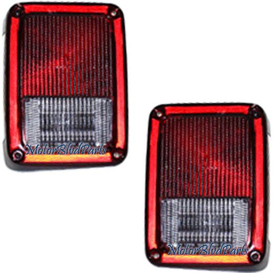 07-13 jeep wrangler tail lamps lights left + right pair