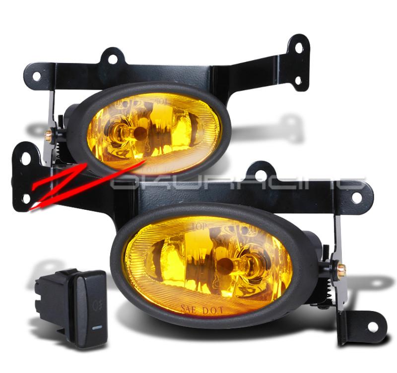 06-08 honda civic 2d 2dr ex si jdm yellow fog lights w/ switch