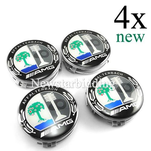 4x mercedes benz 3inch alloy wheel center caps amg e ml sl gl clk slk class