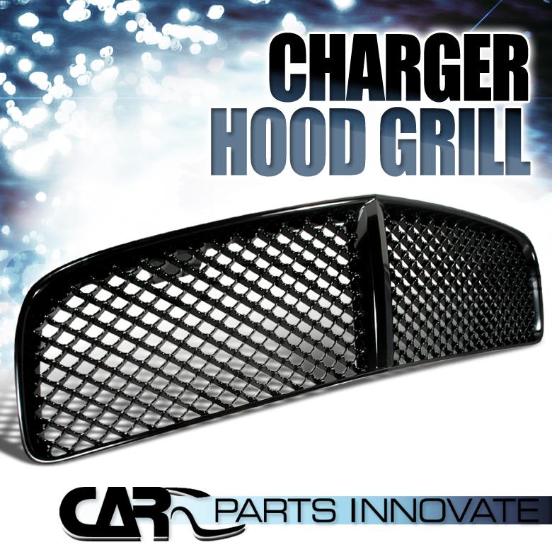 2005-2010 dodge charger mesh black front hood grill grille