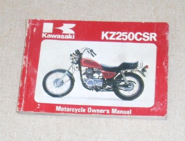 Kawasaki kz250 csr250 owners manual 1981
