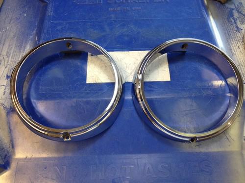 1962 comet head light trim bezel right hand inner, left hot rdrat rod gasser 