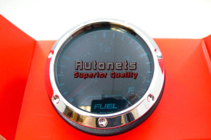 Chrome bezel electric 2" fuel level gauge street hot rat rod universal fit