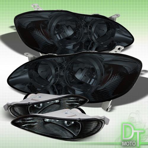 Smoke 05-08 corolla crystal headlights+fog +switch left+right direct replacement